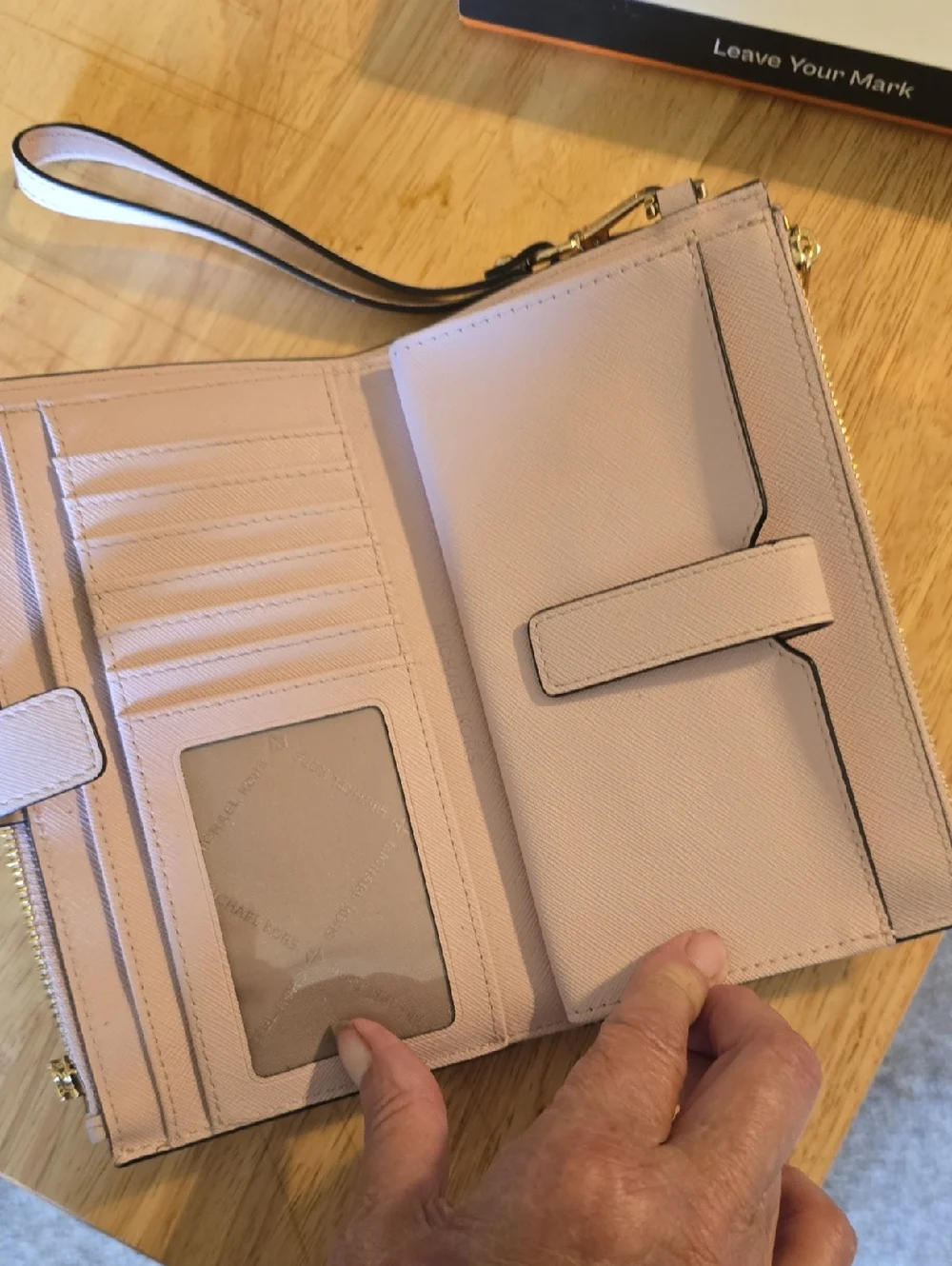 Michael Kors Light Pink Saffiano Leather Wristlet - Picture 3 of 5